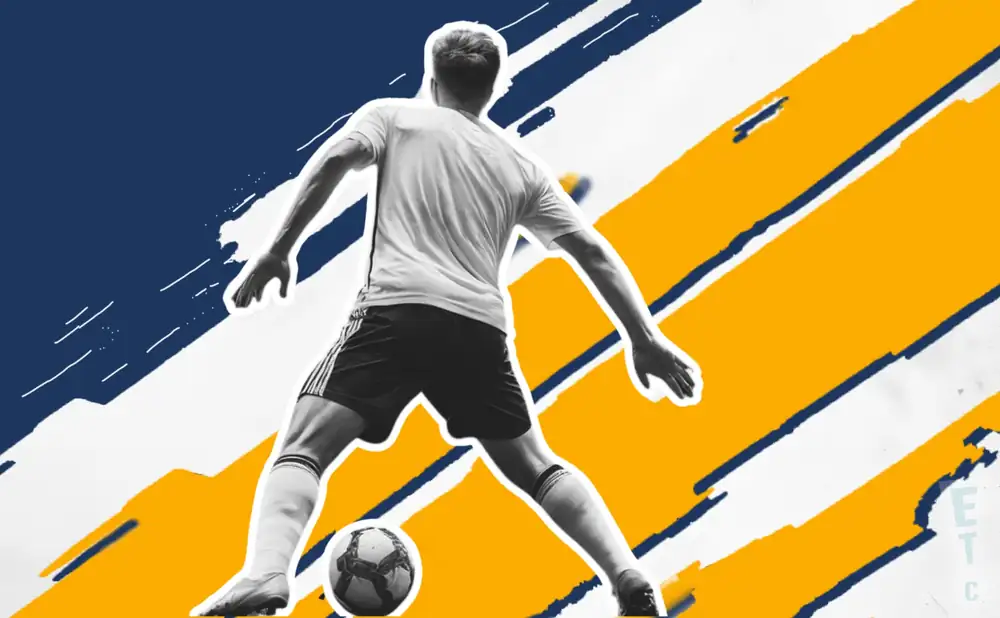 a san diego sockers soccer player dribling 